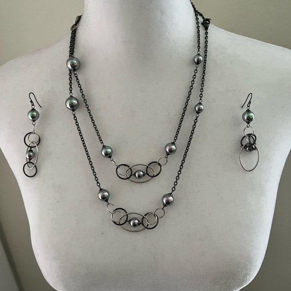 MARJORIE 1890 PRE-LOVED AUTHENTIC CLASSIC 8mm TAHITIAN FAUX PEARL NECKLACE SET - Picture 12 of 16